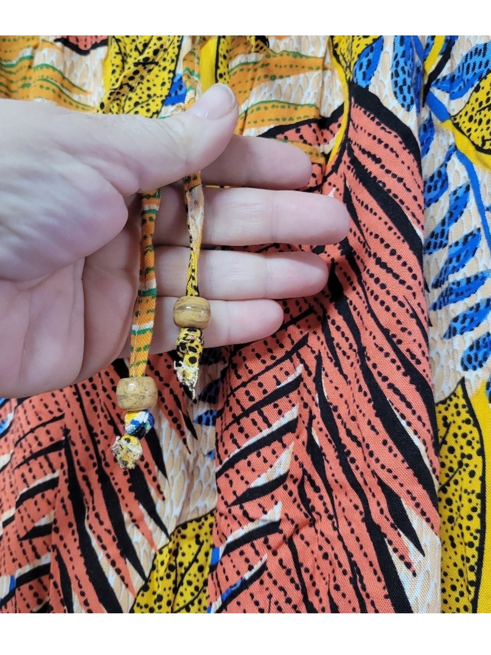 Jane & Delancey Tropical Print Wide-Leg Pants - Yellow Multi EUC - Picture 3 of 5